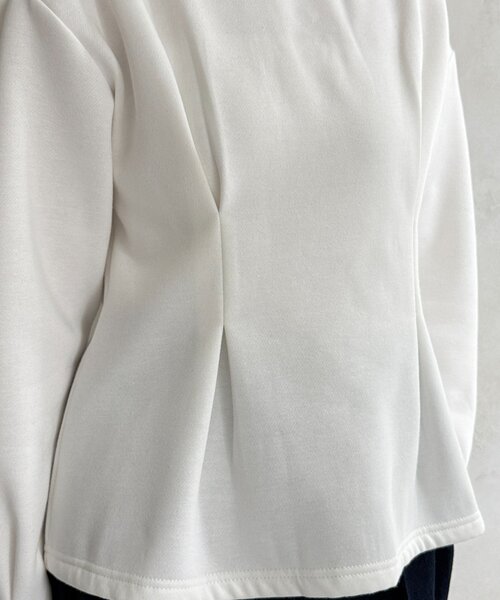 Chez toi(シェトワ)の「裏起毛タックペプラムプルオーバー(Tシャツ/カットソー・レディース・ブラウン/オフホワイト/ブラック・FREE)」の18枚目の写真