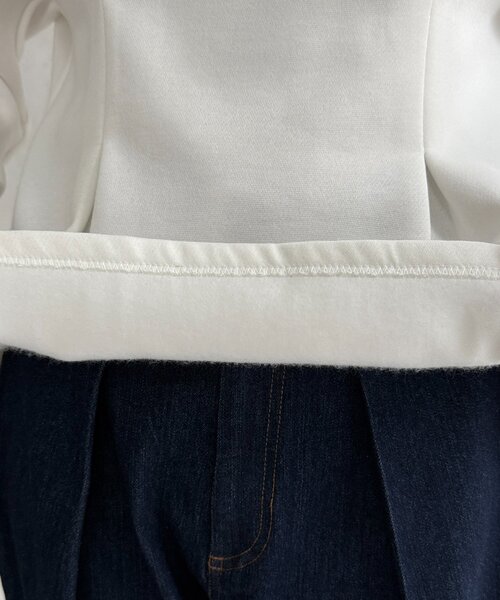 Chez toi(シェトワ)の「裏起毛タックペプラムプルオーバー(Tシャツ/カットソー・レディース・ブラウン/オフホワイト/ブラック・FREE)」の20枚目の写真