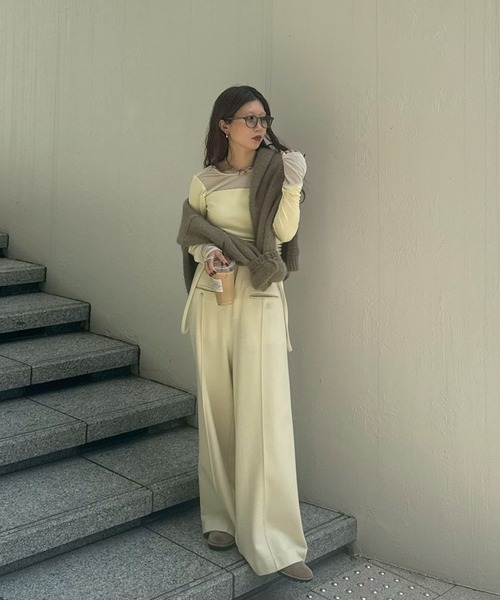 Ameri（アメリ）の「2WAY WOOL SUSPENDERS PANTS（スラックス）」 - WEAR