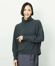 [定番人気]ハイネックニット