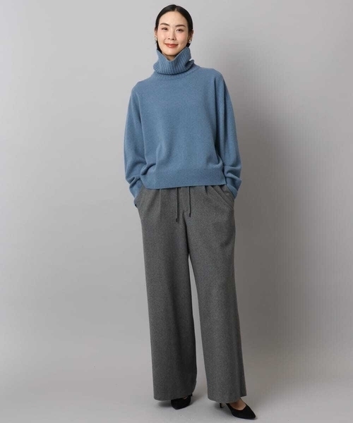 MICHEL KLEIN（ミッシェル・クラン）の「[定番人気]ハイネックニット（ニット/セーター・レディース・ライトグレー/パープル/ブルー/アイボリー/ベージュ/ターコイズブルー/チャコールグレー・38）」の17枚目の写真