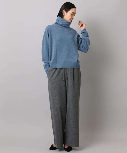 MICHEL KLEIN（ミッシェル・クラン）の「[定番人気]ハイネックニット（ニット/セーター・レディース・ライトグレー/パープル/ブルー/アイボリー/ベージュ/ターコイズブルー/チャコールグレー・38）」の18枚目の写真