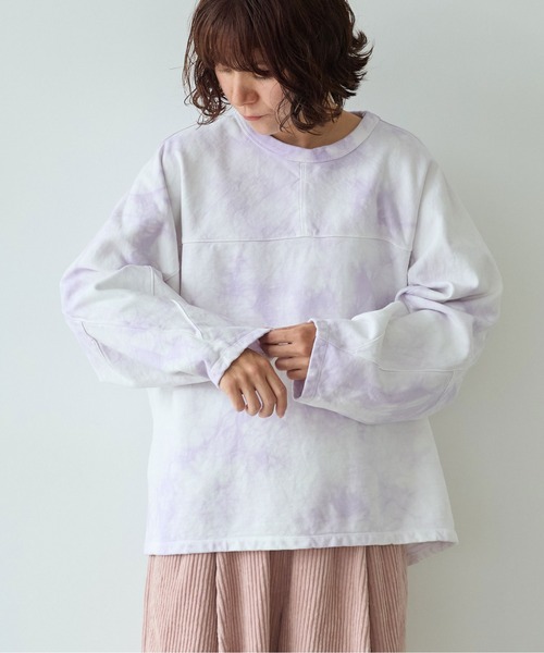 yuni(ユニ )の「●highcount コットン 裏毛ムラ染め cocoon プルオーバー(スウェット・レディース・パープル/グリーン・FREE)」の3枚目の写真