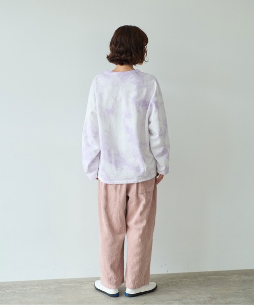 yuni(ユニ )の「●highcount コットン 裏毛ムラ染め cocoon プルオーバー(スウェット・レディース・パープル/グリーン・FREE)」の9枚目の写真