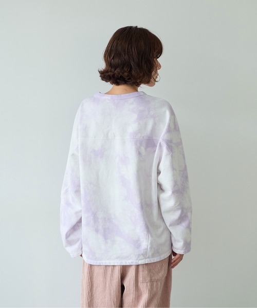 yuni(ユニ )の「●highcount コットン 裏毛ムラ染め cocoon プルオーバー(スウェット・レディース・パープル/グリーン・FREE)」の5枚目の写真