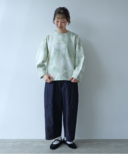 yuni(ユニ )の「●highcount コットン 裏毛ムラ染め cocoon プルオーバー(スウェット・レディース・パープル/グリーン・FREE)」の13枚目の写真