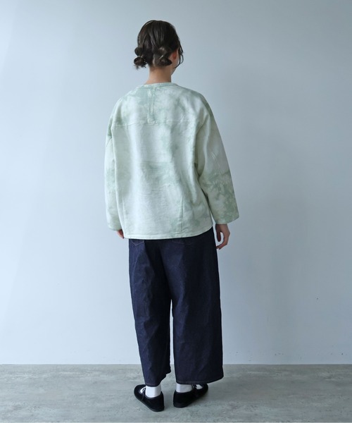 yuni(ユニ )の「●highcount コットン 裏毛ムラ染め cocoon プルオーバー(スウェット・レディース・パープル/グリーン・FREE)」の17枚目の写真