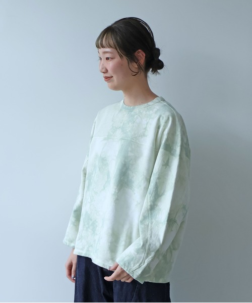 yuni(ユニ )の「●highcount コットン 裏毛ムラ染め cocoon プルオーバー(スウェット・レディース・パープル/グリーン・FREE)」の19枚目の写真
