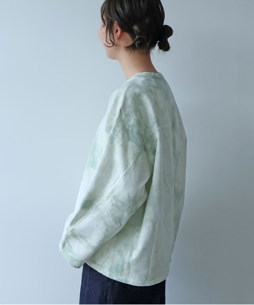 yuni(ユニ )の「●highcount コットン 裏毛ムラ染め cocoon プルオーバー(スウェット・レディース・パープル/グリーン・FREE)」の20枚目の写真