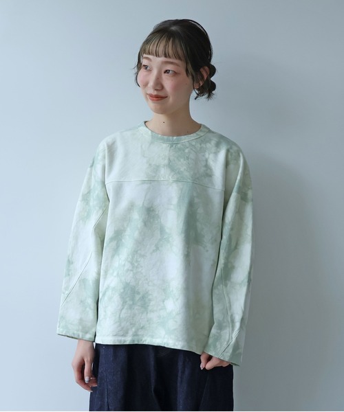 yuni(ユニ )の「●highcount コットン 裏毛ムラ染め cocoon プルオーバー(スウェット・レディース・パープル/グリーン・FREE)」の18枚目の写真