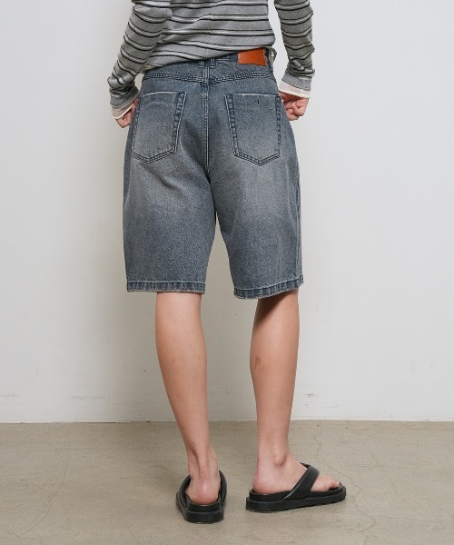 GENERAL IDEA（ジェネラルアイデア）の「【GENERAL IDEA】バミューダワイドデニムパンツ / WIDE BERMUDA DENIM PANTS（デニムパンツ・レディース・ブルー/ブラック/ダークネイビー/ブルー系・XL/L/M/S）」の14枚目の写真