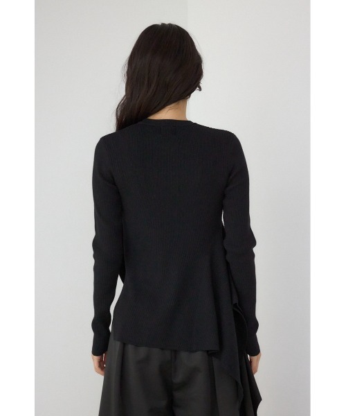 AZUL by moussy(アズールバイマウジー)の「【PLUS】アシンメトリードレープニット(ニット/セーター・レディース・ブラック/グレー系その他/ブラック系その他・FREE)」の10枚目の写真