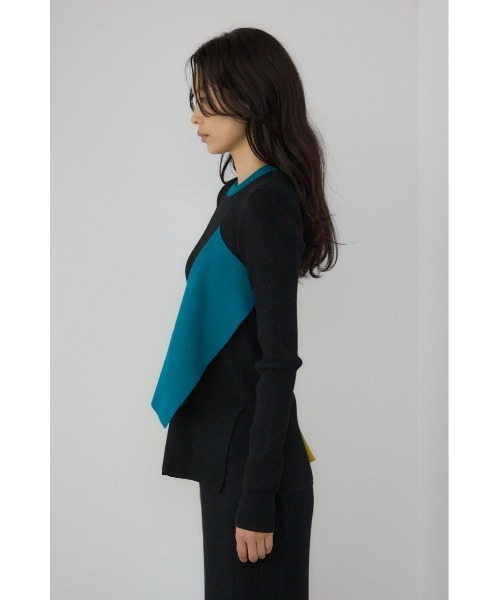AZUL by moussy(アズールバイマウジー)の「【PLUS】アシンメトリードレープニット(ニット/セーター・レディース・ブラック/グレー系その他/ブラック系その他・FREE)」の19枚目の写真