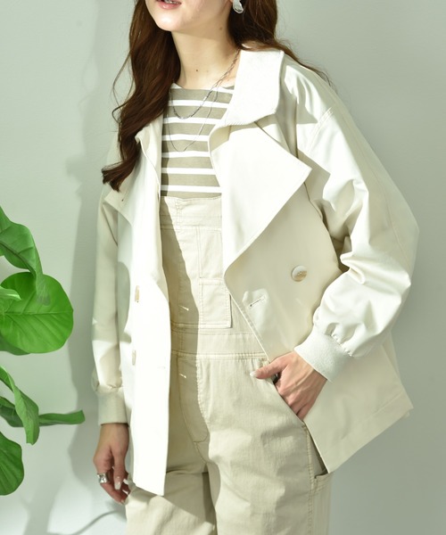 INTERPLANET(インタープラネット)の「エステルレイヤートレンチコート(その他アウター・レディース・カーキ/アイボリー/ネイビー・FREE)」の1枚目の写真