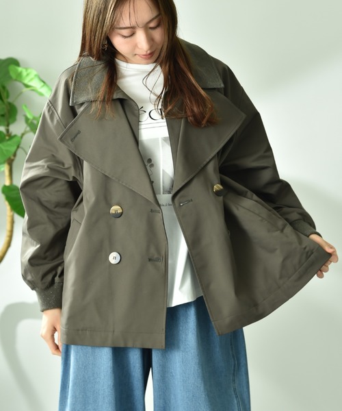 INTERPLANET(インタープラネット)の「エステルレイヤートレンチコート(その他アウター・レディース・カーキ/アイボリー/ネイビー・FREE)」の10枚目の写真