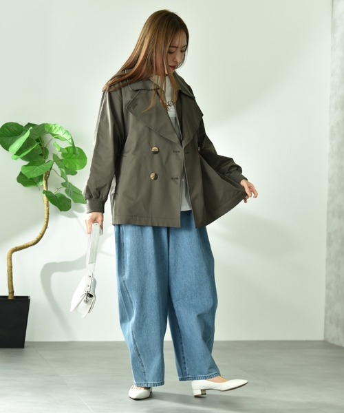 INTERPLANET(インタープラネット)の「エステルレイヤートレンチコート(その他アウター・レディース・カーキ/アイボリー/ネイビー・FREE)」の6枚目の写真