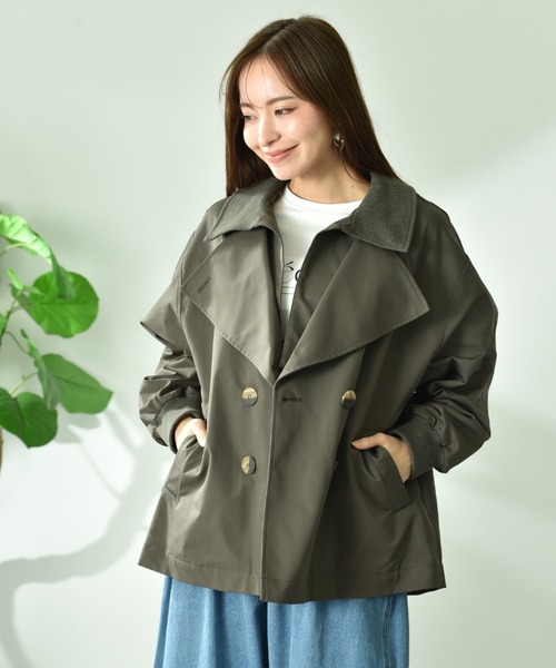 INTERPLANET(インタープラネット)の「エステルレイヤートレンチコート(その他アウター・レディース・カーキ/アイボリー/ネイビー・FREE)」の7枚目の写真