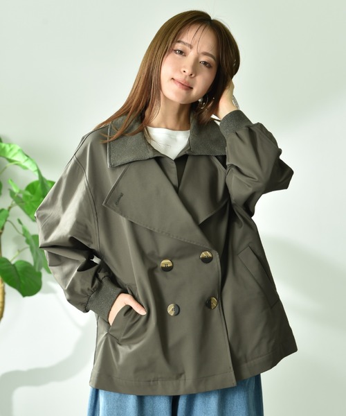 INTERPLANET(インタープラネット)の「エステルレイヤートレンチコート(その他アウター・レディース・カーキ/アイボリー/ネイビー・FREE)」の9枚目の写真