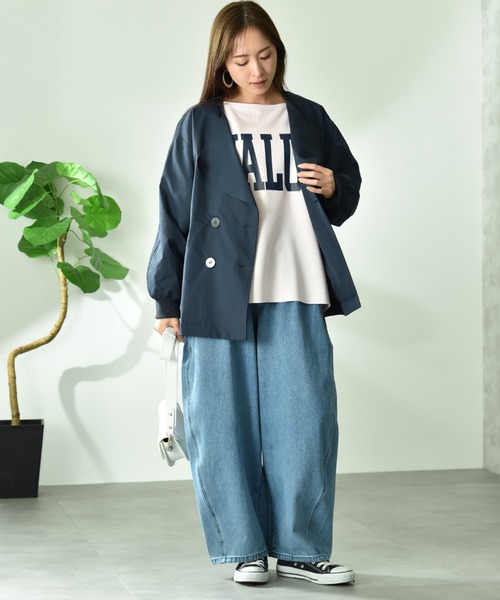 INTERPLANET(インタープラネット)の「エステルレイヤートレンチコート(その他アウター・レディース・カーキ/アイボリー/ネイビー・FREE)」の13枚目の写真