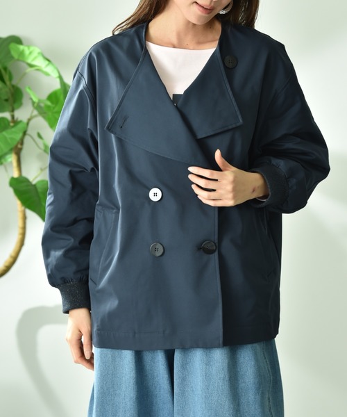 INTERPLANET(インタープラネット)の「エステルレイヤートレンチコート(その他アウター・レディース・カーキ/アイボリー/ネイビー・FREE)」の14枚目の写真