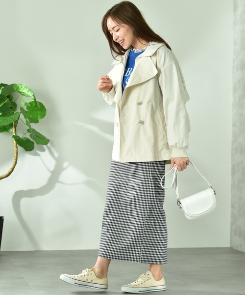 INTERPLANET(インタープラネット)の「エステルレイヤートレンチコート(その他アウター・レディース・カーキ/アイボリー/ネイビー・FREE)」の20枚目の写真