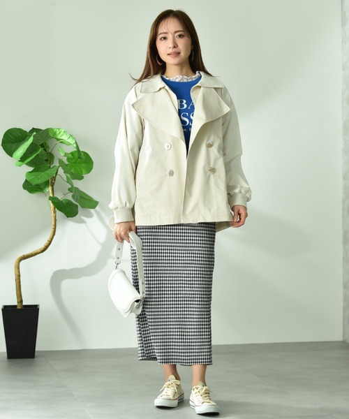 INTERPLANET(インタープラネット)の「エステルレイヤートレンチコート(その他アウター・レディース・カーキ/アイボリー/ネイビー・FREE)」の22枚目の写真