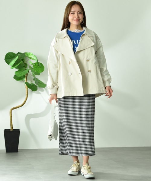 INTERPLANET(インタープラネット)の「エステルレイヤートレンチコート(その他アウター・レディース・カーキ/アイボリー/ネイビー・FREE)」の19枚目の写真