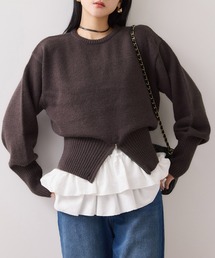 VIS（ビス）の「【WEB限定】裾ジップニットプルオーバー（ニット/セーター）」