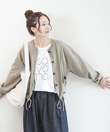 SOLAMONAT（ソラモナ）の「ペンネ天竺　ドローコードカーディガン（カーディガン/ボレロ）」