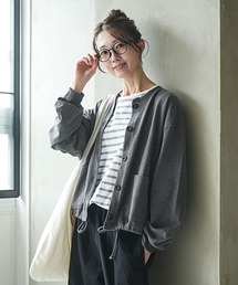 SOLAMONAT（ソラモナ）の「ペンネ天竺 ドローコードカーディガン（カーディガン/ボレロ）」