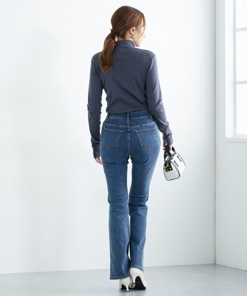slattgir(スラットジール)の「高身長 すごのびストレッチデニムブーツカットパンツ(選べる股下82cm・86cm)(デニムパンツ・レディース・ブラック/ワンウォッシュ/ブルー・TM2/TLL1/TL1/TM1/TLL2/TL2/T3L1/T4L1/T5L1/T3L2/T4L2/T5L2)」の8枚目の写真