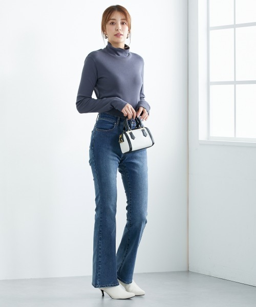 slattgir(スラットジール)の「高身長 すごのびストレッチデニムブーツカットパンツ(選べる股下82cm・86cm)(デニムパンツ・レディース・ブラック/ワンウォッシュ/ブルー・TM2/TLL1/TL1/TM1/TLL2/TL2/T3L1/T4L1/T5L1/T3L2/T4L2/T5L2)」の10枚目の写真
