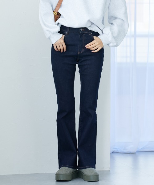 slattgir(スラットジール)の「高身長 すごのびストレッチデニムブーツカットパンツ(選べる股下82cm・86cm)(デニムパンツ・レディース・ブラック/ワンウォッシュ/ブルー・TM2/TLL1/TL1/TM1/TLL2/TL2/T3L1/T4L1/T5L1/T3L2/T4L2/T5L2)」の13枚目の写真