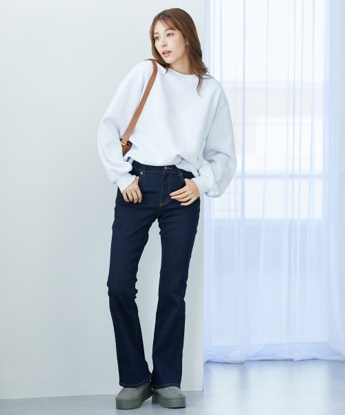 slattgir(スラットジール)の「高身長 すごのびストレッチデニムブーツカットパンツ(選べる股下82cm・86cm)(デニムパンツ・レディース・ブラック/ワンウォッシュ/ブルー・TM2/TLL1/TL1/TM1/TLL2/TL2/T3L1/T4L1/T5L1/T3L2/T4L2/T5L2)」の14枚目の写真