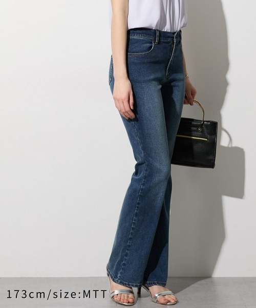 slattgir(スラットジール)の「高身長 すごのびストレッチデニムブーツカットパンツ(選べる股下82cm・86cm)(デニムパンツ・レディース・ブラック/ワンウォッシュ/ブルー・TM2/TLL1/TL1/TM1/TLL2/TL2/T3L1/T4L1/T5L1/T3L2/T4L2/T5L2)」の9枚目の写真