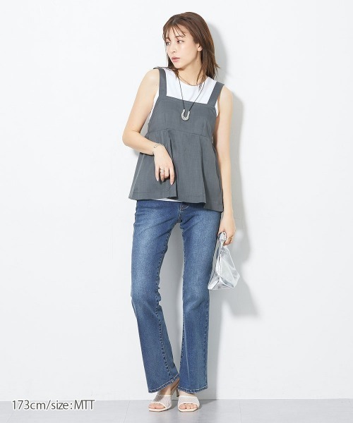 slattgir(スラットジール)の「高身長 すごのびストレッチデニムブーツカットパンツ(選べる股下82cm・86cm)(デニムパンツ・レディース・ブラック/ワンウォッシュ/ブルー・TM2/TLL1/TL1/TM1/TLL2/TL2/T3L1/T4L1/T5L1/T3L2/T4L2/T5L2)」の13枚目の写真
