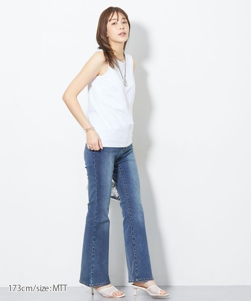 slattgir(スラットジール)の「高身長 すごのびストレッチデニムブーツカットパンツ(選べる股下82cm・86cm)(デニムパンツ・レディース・ブラック/ワンウォッシュ/ブルー・TM2/TLL1/TL1/TM1/TLL2/TL2/T3L1/T4L1/T5L1/T3L2/T4L2/T5L2)」の14枚目の写真