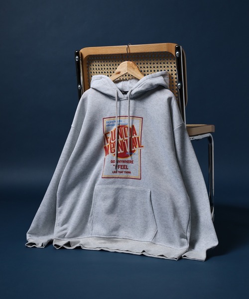 FUNALIVE(ファンアライブ)の「裏起毛 スウェットプリントパーカー unisex(パーカー・メンズ・ブラック系1/グレー系1/ネイビー系1/ベージュ系2/ブラック系3/チャコール/オートミール/ネイビー/ダークグレー/グレイッシュベージュ/ブラック/ホワイト系1/ホワイト系2/グレー系2/ヘザーチャコール/杢グレー/チャコールアッシュ/ベージュ系1/ブラック系2/チャコールグレー・L/XL/M)」の16枚目の写真