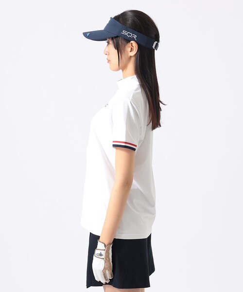 BEAMS GOLF（ビームスゴルフ）の「〈WOMEN〉ORANGE LABEL / PARロゴ モックネック（吸水速乾・UVカット）（Tシャツ/カットソー・レディース・ネイビー/ホワイト・LARGE/MEDIUM/SMALL）」の9枚目の写真