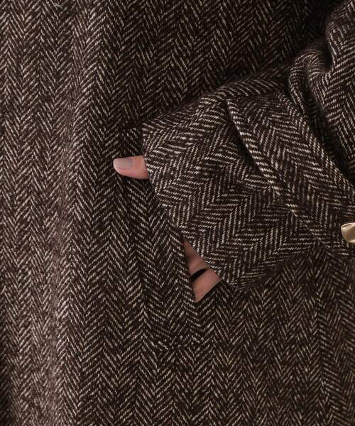 セール】ヘリンボーンステンカラーコート（ステンカラーコート