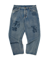 TATTOO DENIM PANTS (L.DENIM)