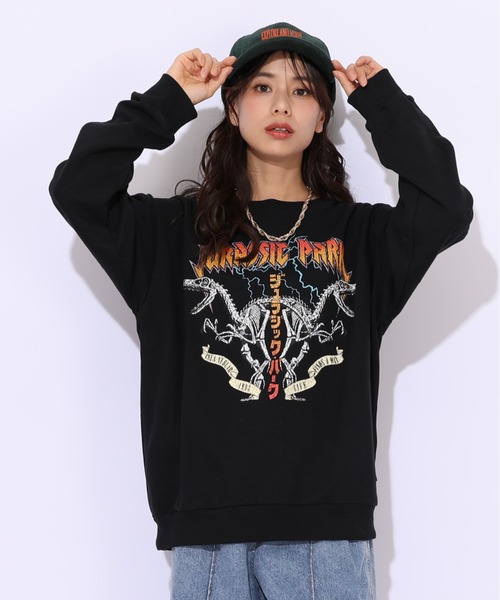 BABYDOLL(ベビードール)の「親子お揃い ジュラシックパーク ロックトレーナー 1125A(スウェット・メンズ・ブラック/ネイビー・ユニセックスM/ユニセックスL/ユニセックスXL)」の9枚目の写真