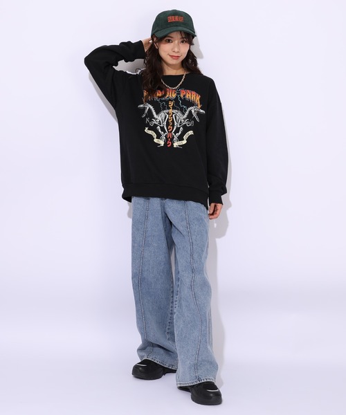 BABYDOLL(ベビードール)の「親子お揃い ジュラシックパーク ロックトレーナー 1125A(スウェット・メンズ・ブラック/ネイビー・ユニセックスM/ユニセックスL/ユニセックスXL)」の11枚目の写真