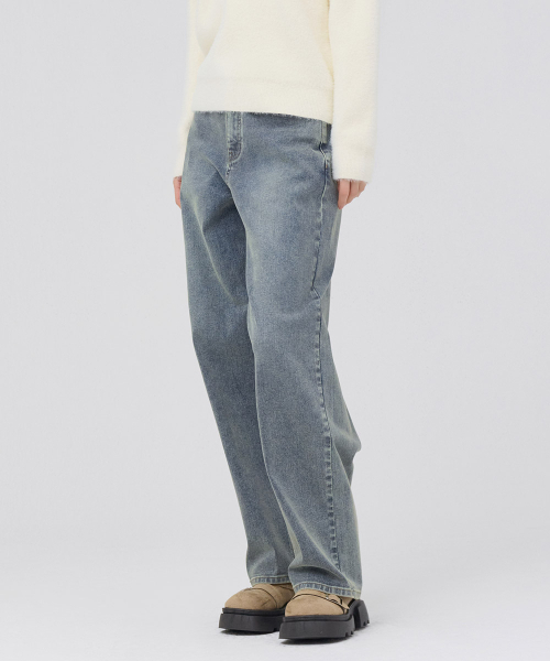 CHASECULT（チェイスカルト）の「レディース Lトーンカーブドワイドデニムパンツ-スカイブルー（デニムパンツ・レディース・スカイブルー・70/74/64/67）」の2枚目の写真