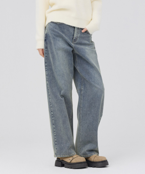 CHASECULT（チェイスカルト）の「レディース Lトーンカーブドワイドデニムパンツ-スカイブルー（デニムパンツ・レディース・スカイブルー・70/74/64/67）」の3枚目の写真