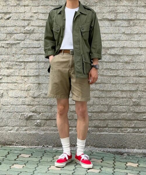 MUSINSA STANDARD（ムシンサスタンダード）の「ホワイトサテンオフィサーショーツ [サンドベージュ]（その他パンツ・メンズ・その他・28/29/42/32/30/31/26/27/33/34/36/38/40）」の8枚目の写真