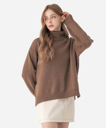 SALT AND CHOCOLATE（ソルトアンドチョコレート）の「Rustic Wool Essential Turtleneck Knit Brown 4W2245301（ニット/セーター）」