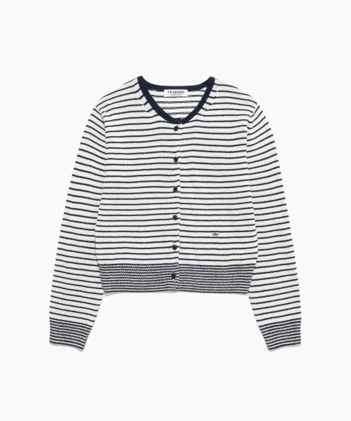 TTUDEMENT(トュードメント)の「STRIPE CREWNECK CARDIGAN IVORY(カーディガン/ボレロ・レディース・その他・FREE)」の6枚目の写真
