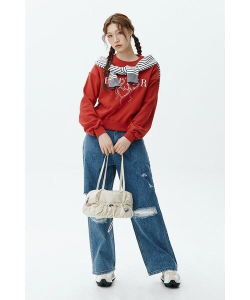 TTUDEMENT(トュードメント)の「STRIPE CREWNECK CARDIGAN IVORY(カーディガン/ボレロ・レディース・その他・FREE)」の10枚目の写真