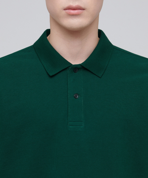 MUSINSA STANDARD（ムシンサスタンダード）の「ベーシックピケポロシャツ[グリーン]（ポロシャツ・メンズ・その他・X-LARGE/XX-LARGE/SMALL/MEDIUM/LARGE）」の3枚目の写真